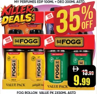 Fogg رول أون عبوة توفير متنوعة