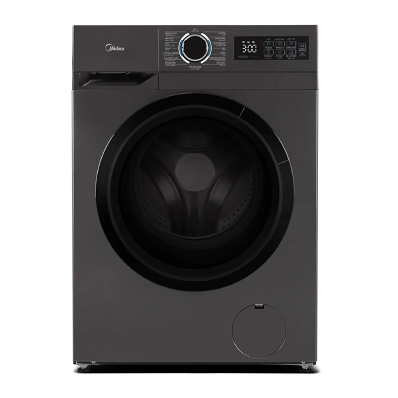 Midea غسالة تحميل أمامي، 1400 RPM، MF110W80B/T