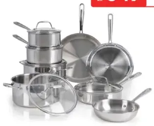 T-Fal stainless steel pro tri-ply set