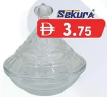 Sekura وعاء زجاجي للحلوى W116-1/2