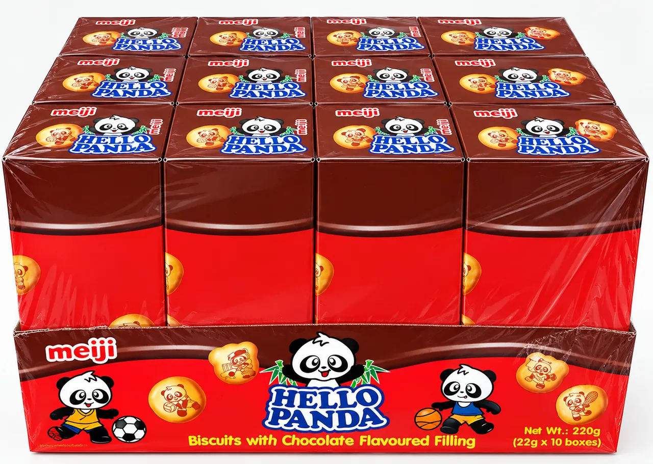 Meiji Hello Panda بسكويت بالشوكولاتة عبوة اقتصادية 22Gmx10Pcs بسعر خاص