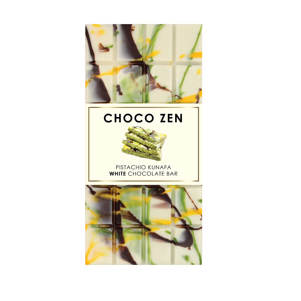 Choco Zen شوكولاتة دبي البيضاء بالكنافة والفستق