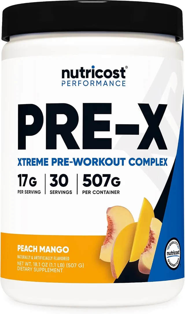 Nutricost Pre-Workout Complex 30 Servings (Peach Mango)