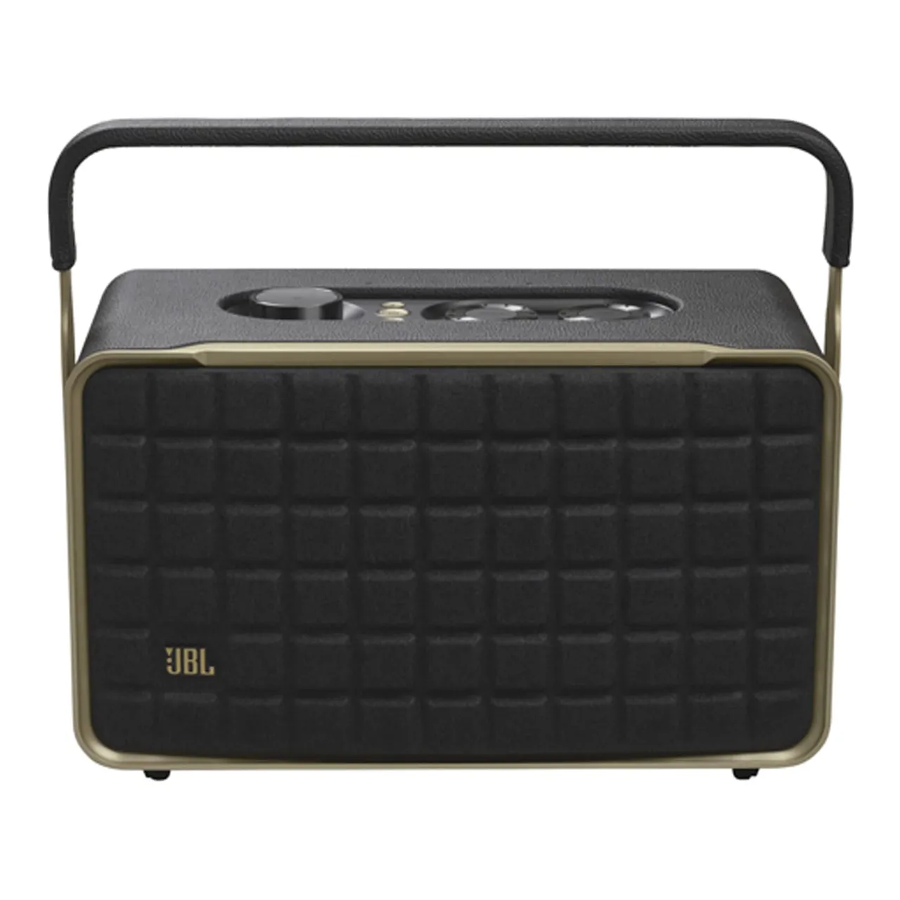 JBL مكبر صوت منزلي ذكي محمول بتصميم كلاسيكي Authentics 300 مع Wi-Fi، أسود