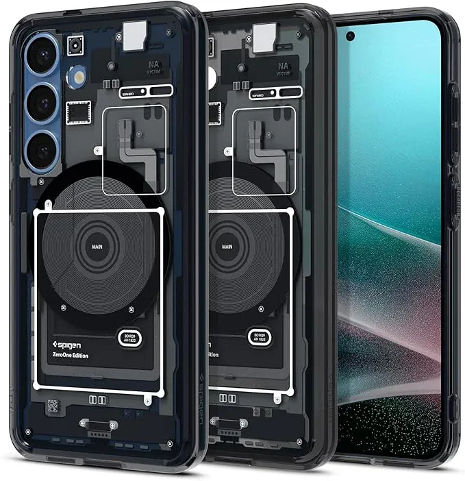 spigen غطاء حماية Ultra Hybrid MagFit لهاتف Samsung Galaxy S25 [متوافق مع MagSafe] (2025) - بلون Zero One Black