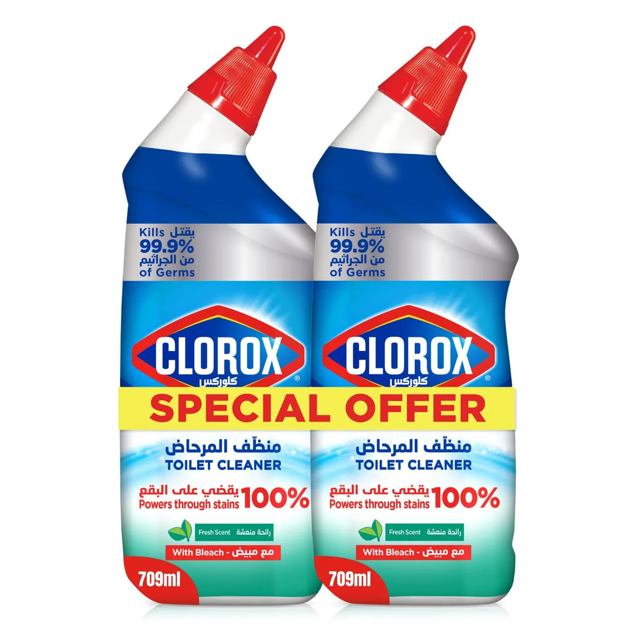 Clorox منظف مرحاض برائحة منعشة عبوة اقتصادية