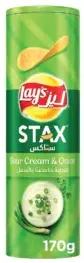 Lay’s رقائق Stax بنكهة الكريمة الحامضة والبصل