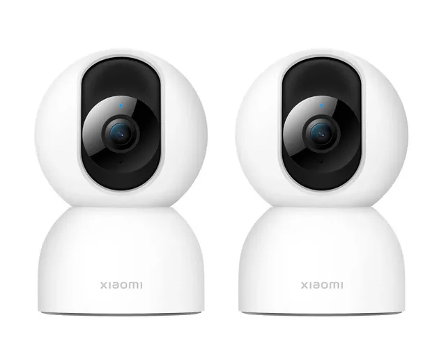 xiaomi Smart Camera C400 4MP, 360° Rotation AI Human Detection 2.4GHz/5GHz Wi-Fi Support Compatible with Alexa White (2 Set)