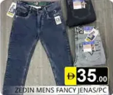 Zedin بنطلون جينز رجالي أنيق