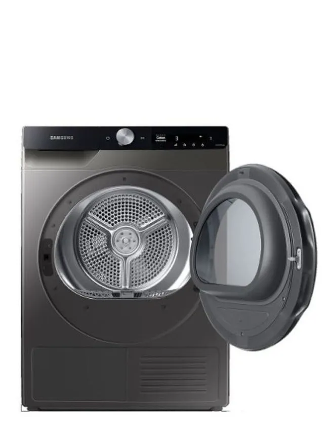 Samsung Heat Pump Dryer, Front Load, AI Dry,17 programs, Color inox Silver Model – DV90T7240BX