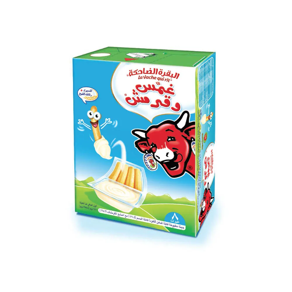 La Vache سناك الجبن مع أصابع الخبز Dip and Crunch، 8 قطع