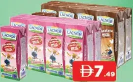 Lacnor حليب بنكهة شوكولاتة/فراولة