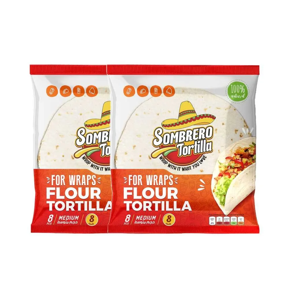 Sombrero سومبريرو خبز تورتيلا بدقيق القمح