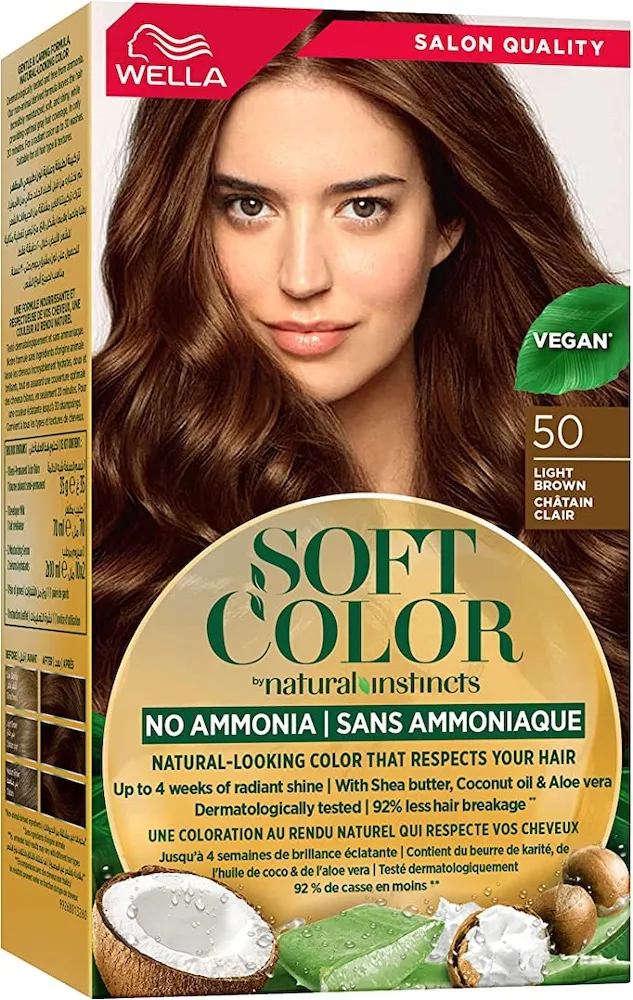 Wella صبغة شعر Soft Color Natural Instincts لون 5/0 بني فاتح
