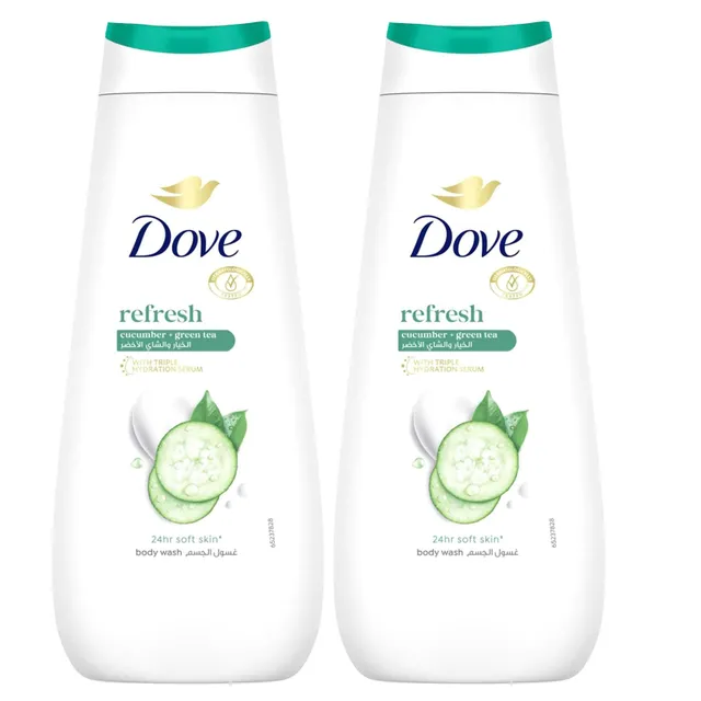 Dove Refresh Body Wash Cucumber and Green Tea with Triple Hydration Serum