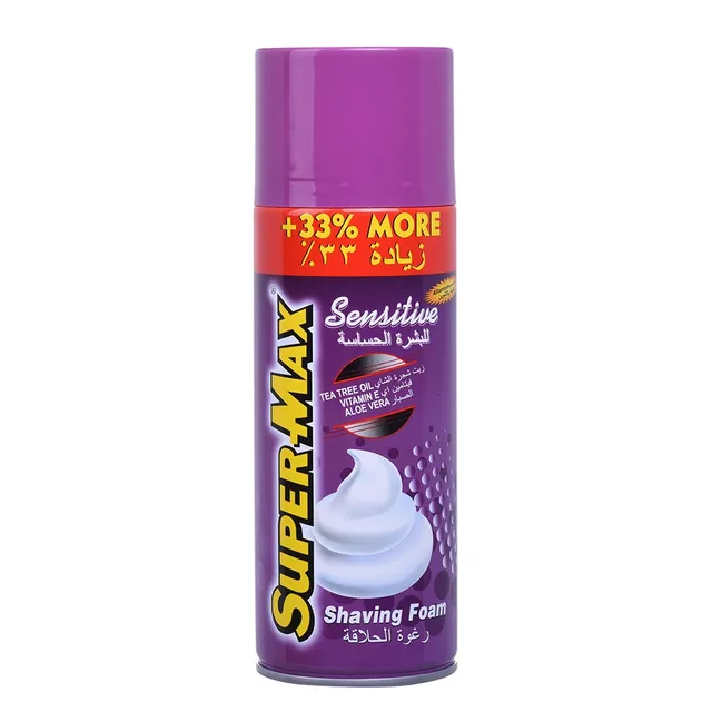 Supermax Sensitive Shaving Foam + 33% Extra
