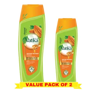 Naturals شامبو معالج للترطيب بخلاصة اللوز والعسل للشعر الجاف والمتجعد مع زيوت Vatika المغذية +