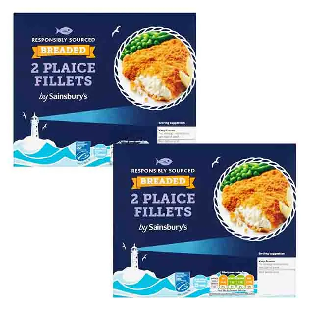 Sainsbury's Plaice Fillets 2 Breaded Fillets