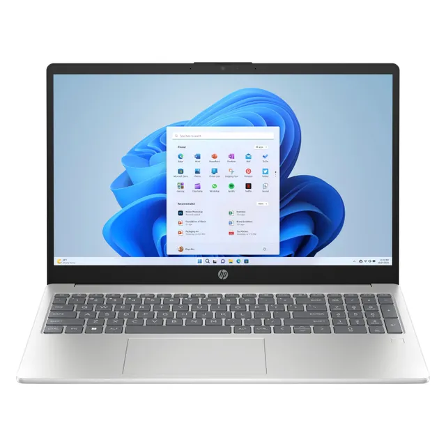 HP Notebook Laptop, Intel Core i7-1255U, 16GB RAM, 512GB SSD, 15.6-Inch FHD IPS, Intel Iris Xe Graphics Card, Windows 11 Home, Natural Silver, 15-FD0109NE