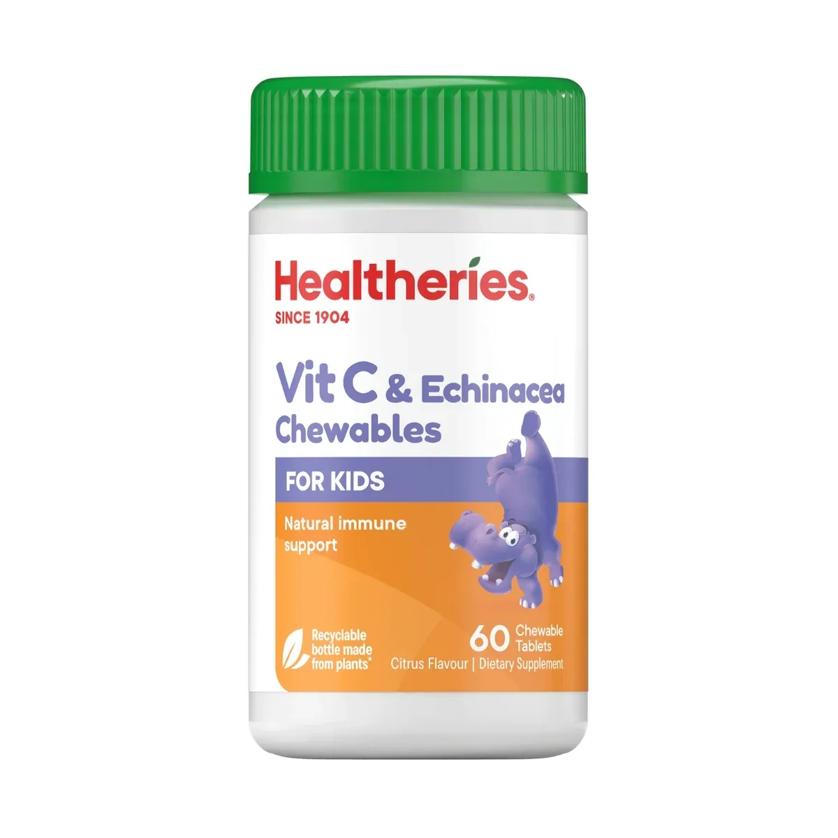 Healtheries فيتامين C مع إشنسا للأطفال 60 قرص قابل للمضغ