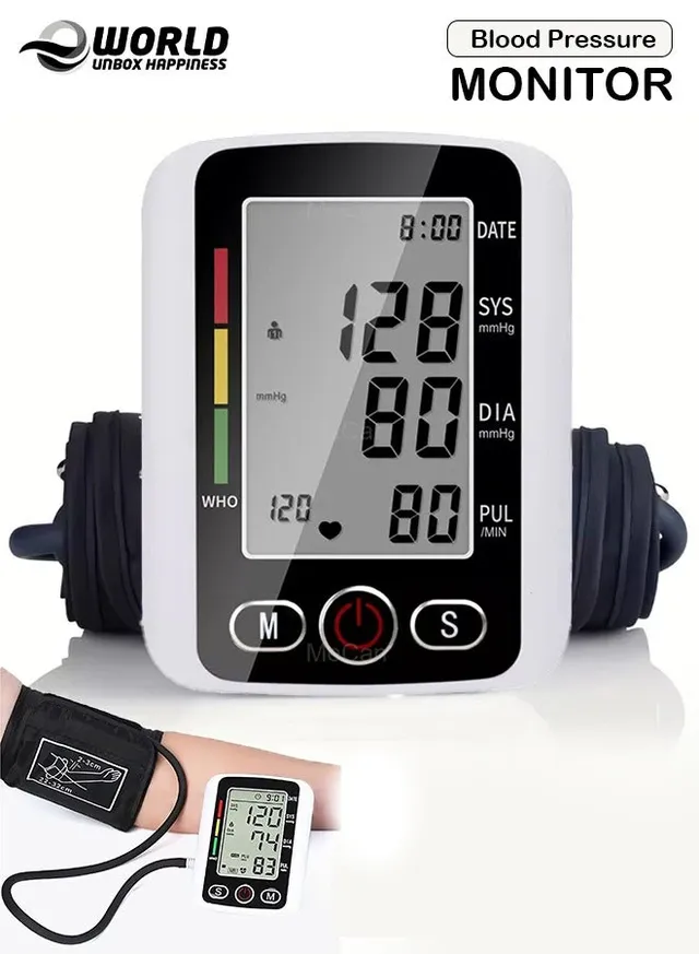 eworld Digital Upper Arm Blood Pressure Monitor, Accurate Readings with IHB Detection & Dual User Memory