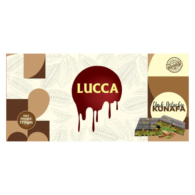 Lucca Dark Pistachio Kunafa Chocolate Bar