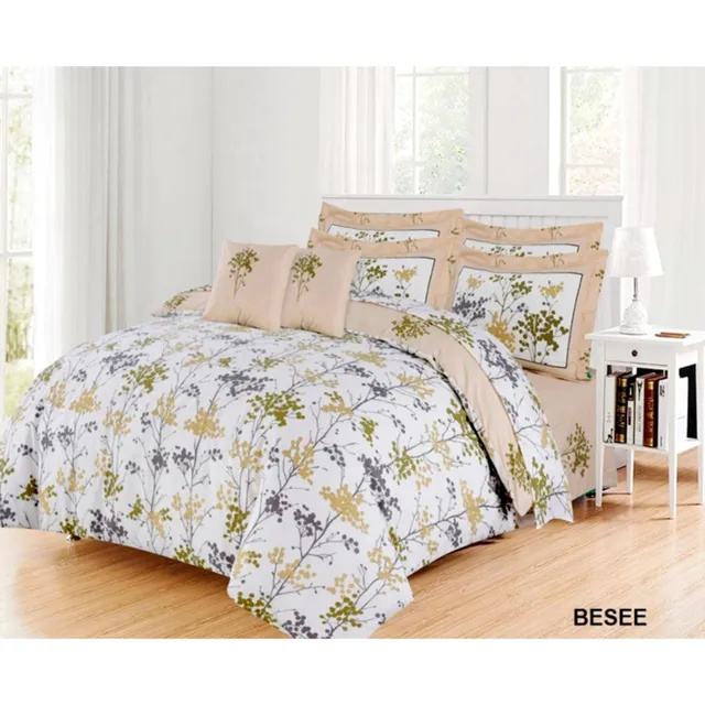 Barbarella Cotton Queen Fitted Sheet Set, 3 pcs, 144 Thread Count, Besee