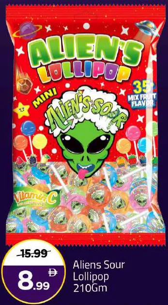 Alien'S Aliens Sour Lollipop