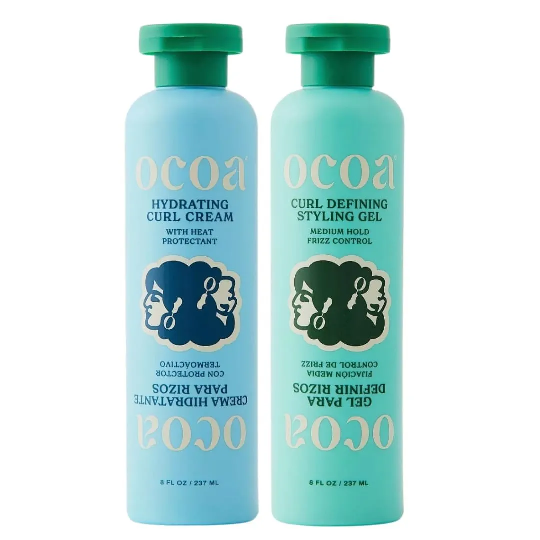 Ocoa طقم كريم الكيرلز وجل التصفيف للشعر المجعد، 8oz