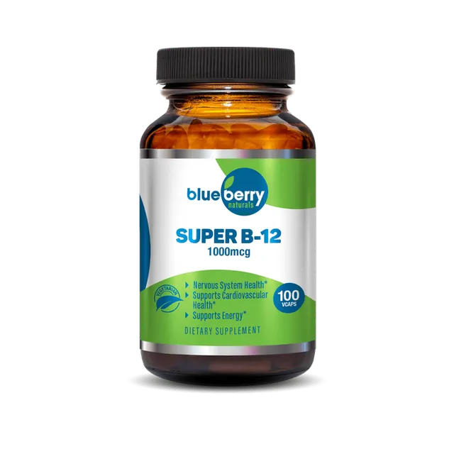 Blue Berry Super B12 V-Cap 1000MCG - 100's