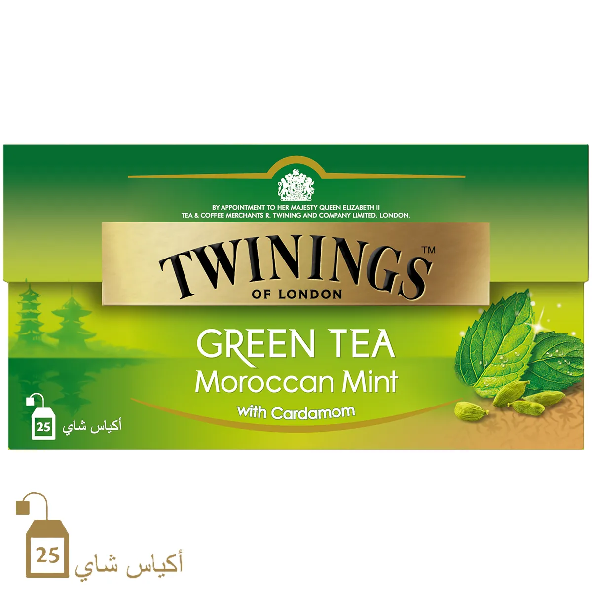 Twinings شاي أخضر بالنعناع المغربي - 25 كيس