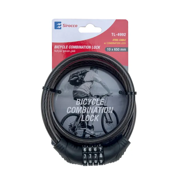 Sirocco Bicycle Combination Lock - TL -4992