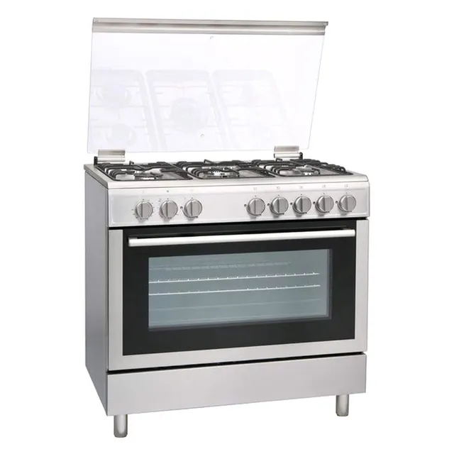 Hoover 90x60cm Gas E-Cooker FGC9060-3DE Silver/Black