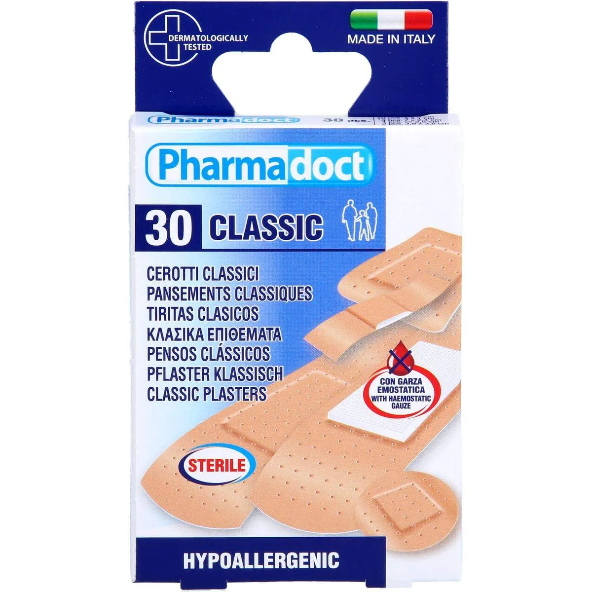 Pharmadoct لصقات جروح Classic مشكلة الأحجام Assorted Sizes عدد 30
