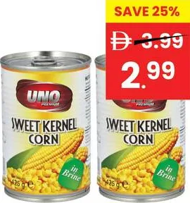 Uno ذرة حلوة في محلول حدائق كاليفورنيا