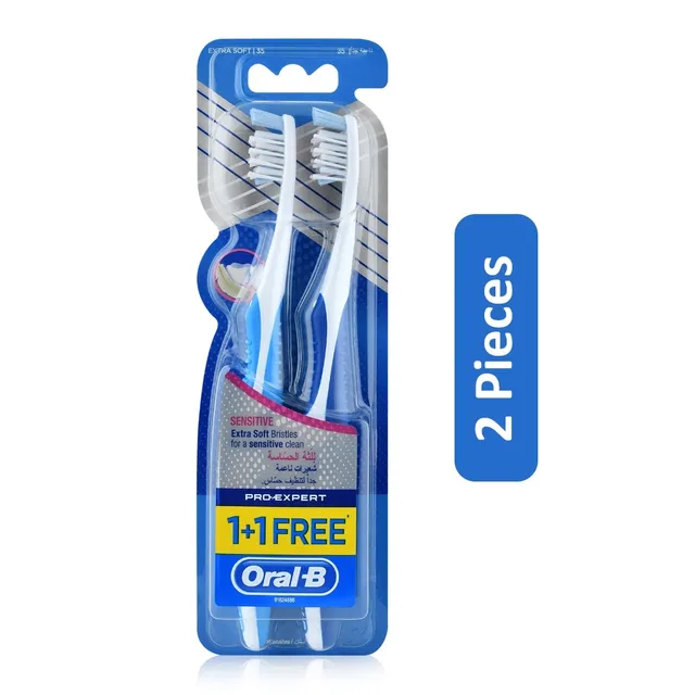 Oral-B Pro-Expert Sensitive Toothbrush for Healthier Gum Extra Soft - 2 Pcs