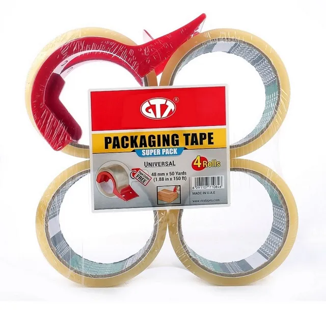 GTT Packaging Tape 4 Pc With Cutter