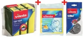 vileda Sponge cloth + Tip top + Inox
