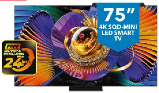 TCL تلفزيون ذكي 4K Sqd-Mini Led ‏75C7L