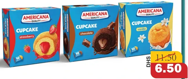 Americana Filled Cupcake Strawberry/Chocolate/Vanilla