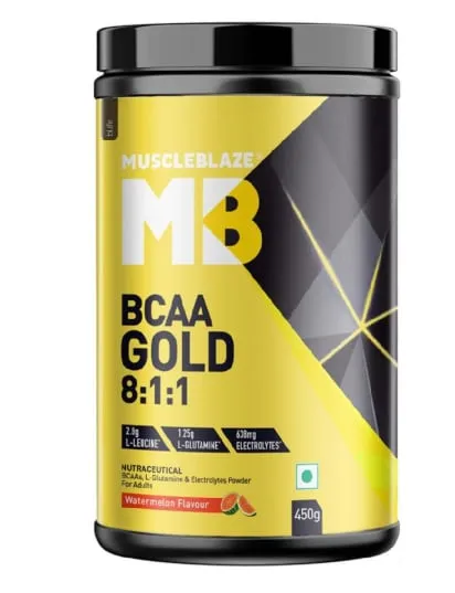 Muscleblaze BCAA Gold 8:1:1، 0.99 lb، 60 حصة بالبطيخ