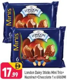 London Dairy Sticks Mini Trio+ Hazelnut+Chocolate