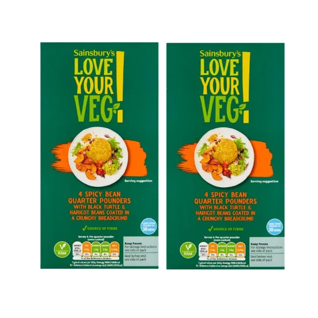 Sainsbury's Quarter Pounders Spicy Bean
