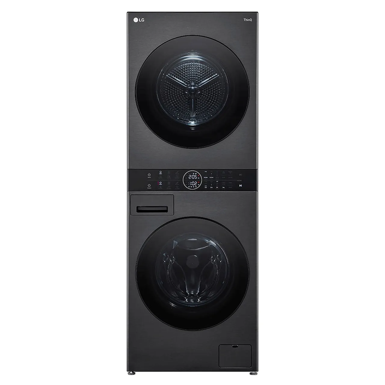 LG غسالة ومجفف بمضخة حرارية WashTower W4W8BVPKZHM مع AI DD واقتران ذكي