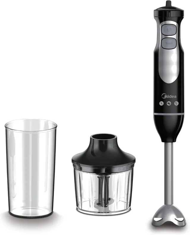 Midea 400W Hand Blender, Stainless Steel Blade, Variable Speed + Turbo, Soups, Smoothies & More, Quiet Motor, Ergonomic Design, MJBH4001W