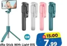Selfie Stick With Light R15