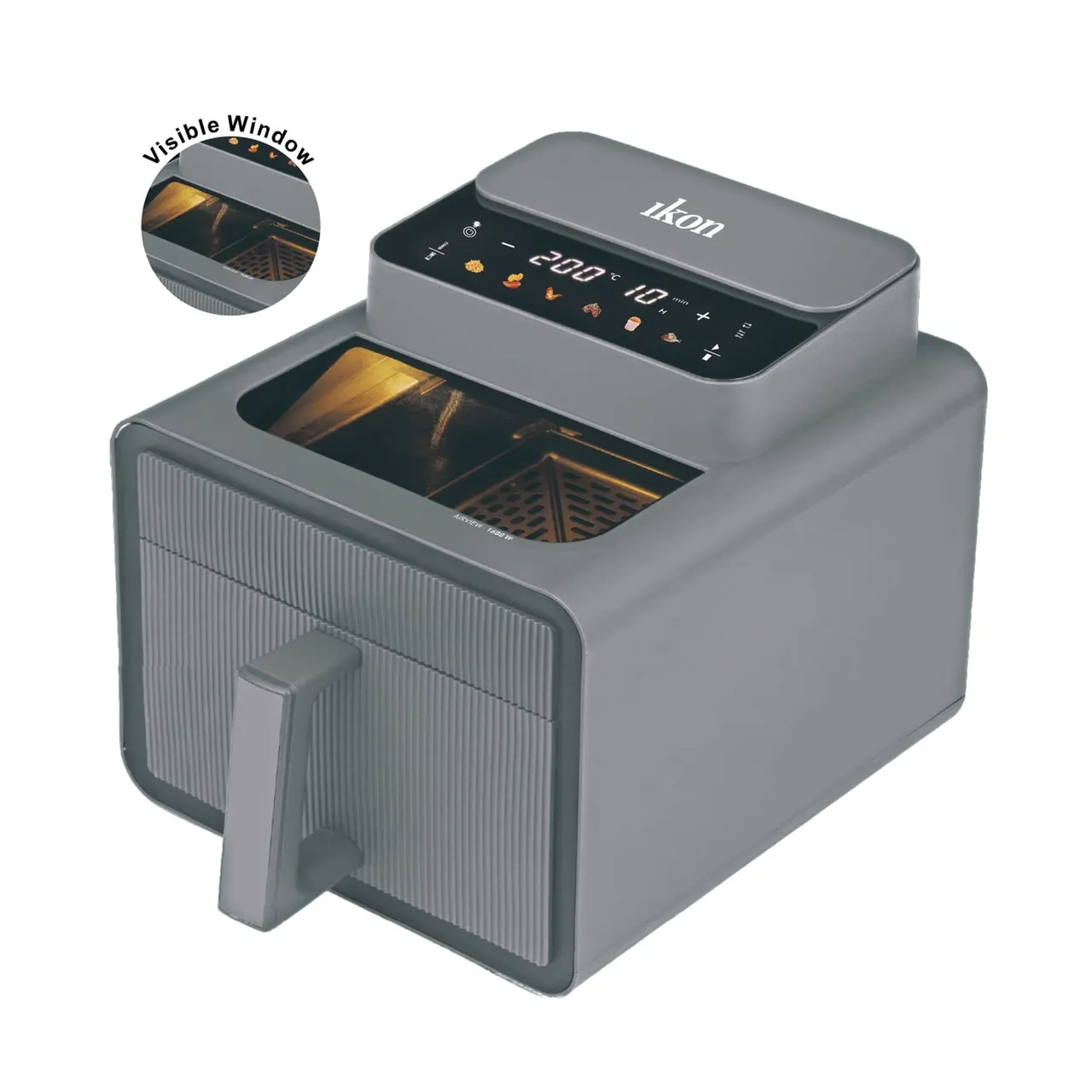 Ikon قلاية هوائية رقمية، 1600W، IK-AL710