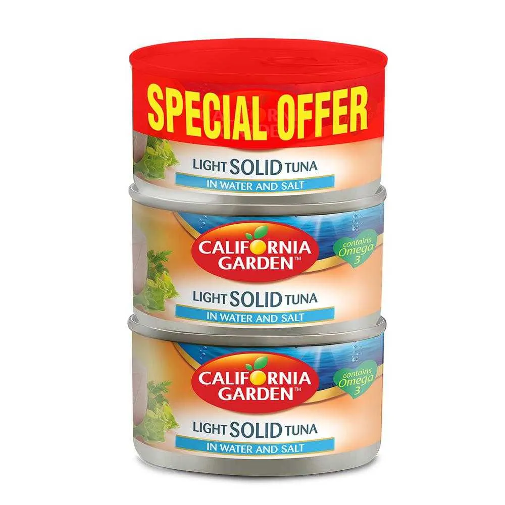 California Garden تونة قطع في الماء