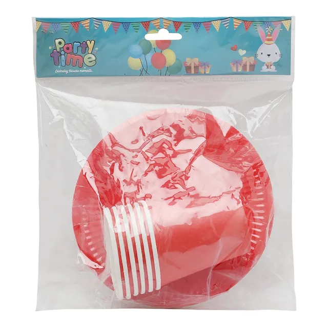 Dan Party Time Birthday Plates and Glass Kit - Set
