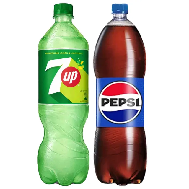Pepsi Cola and 7UP Carbonated Soft Drinks Combo